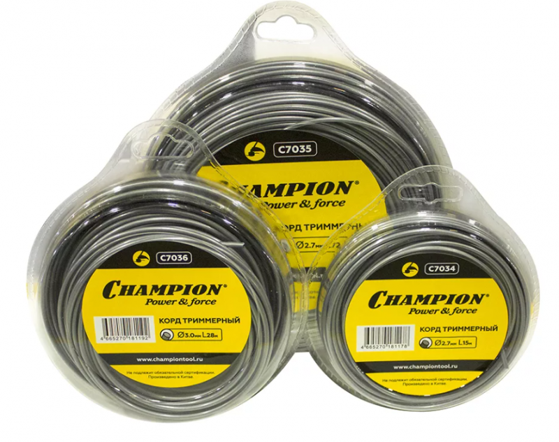 Корд CHAMPION Aluminium 3.0мм. 28м.тримерный (круглый) C7036