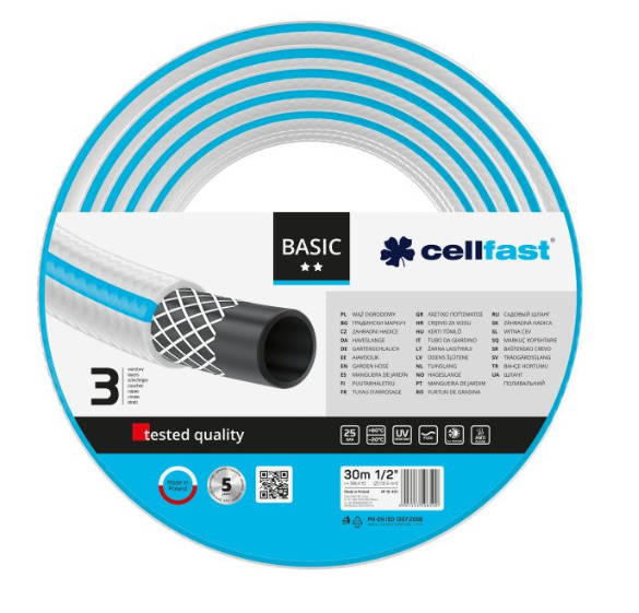 Шланг Cellfast BASIC 1/2" 50м. садовый 10-402